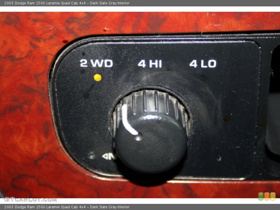 Dark Slate Gray Interior Controls for the 2003 Dodge Ram 1500 Laramie Quad Cab 4x4 #50578279