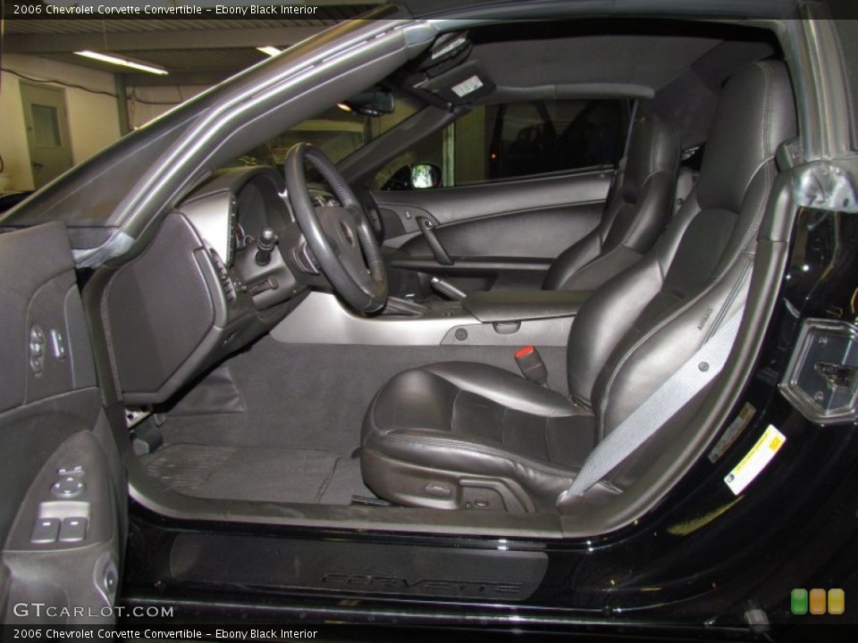 Ebony Black Interior Photo for the 2006 Chevrolet Corvette Convertible #50579092