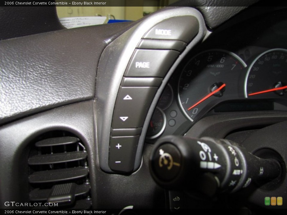 Ebony Black Interior Controls for the 2006 Chevrolet Corvette Convertible #50579155