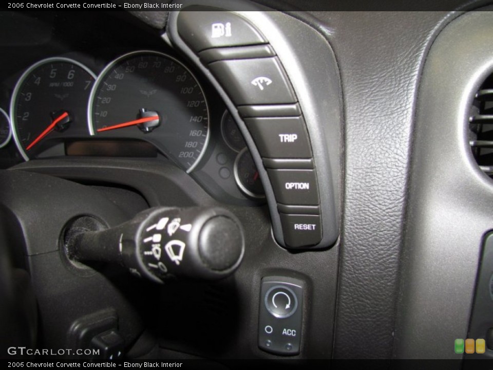 Ebony Black Interior Controls for the 2006 Chevrolet Corvette Convertible #50579173
