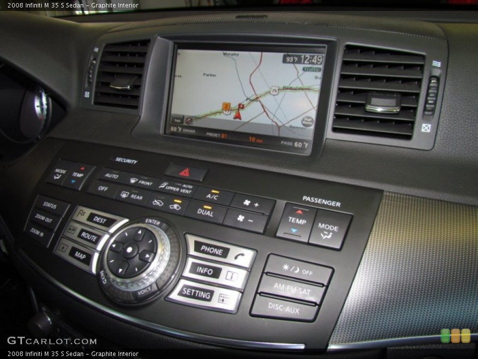 Graphite Interior Controls for the 2008 Infiniti M 35 S Sedan #50581501