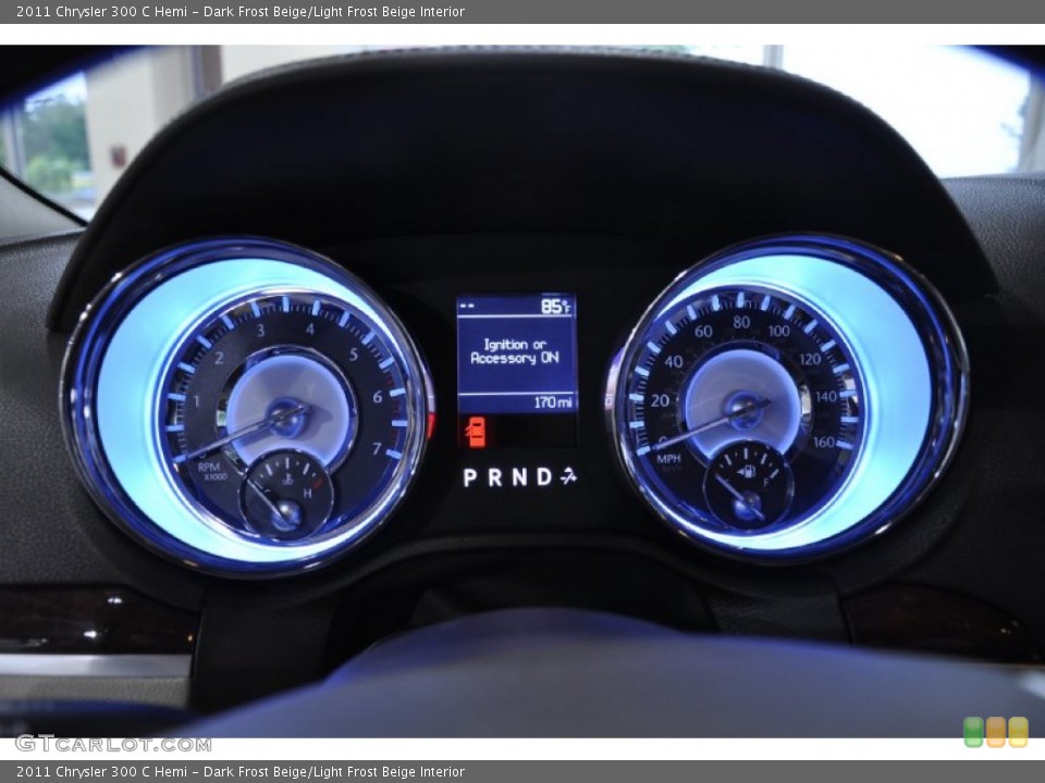 Dark Frost Beige/Light Frost Beige Interior Gauges for the 2011 Chrysler 300 C Hemi #50581909