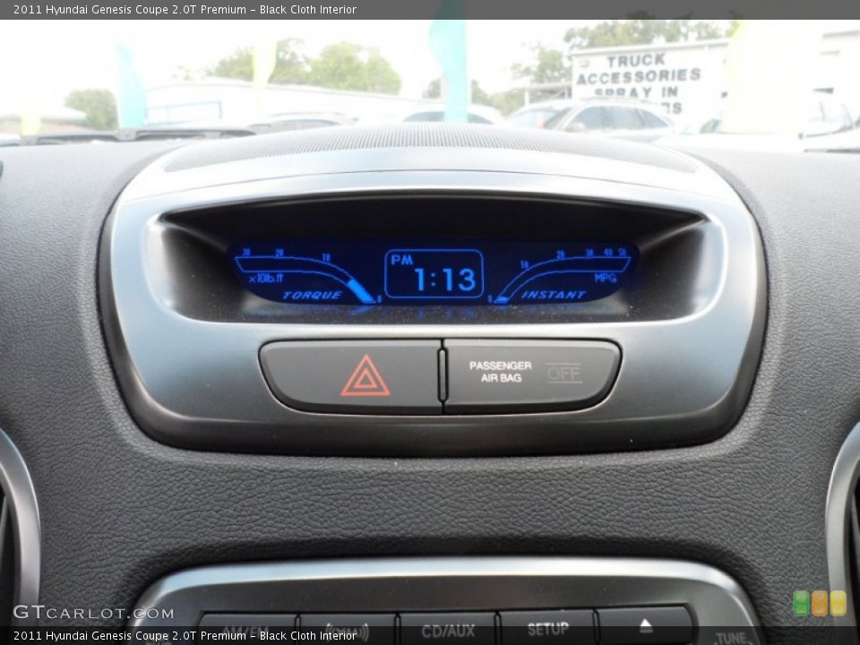 Black Cloth Interior Controls for the 2011 Hyundai Genesis Coupe 2.0T Premium #50584330