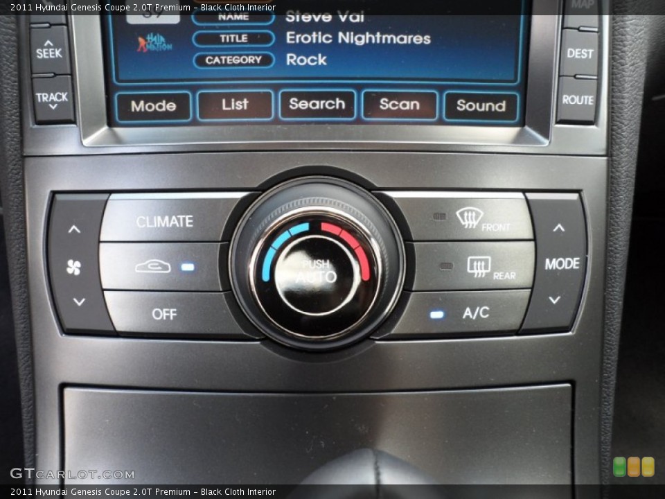 Black Cloth Interior Controls for the 2011 Hyundai Genesis Coupe 2.0T Premium #50584366