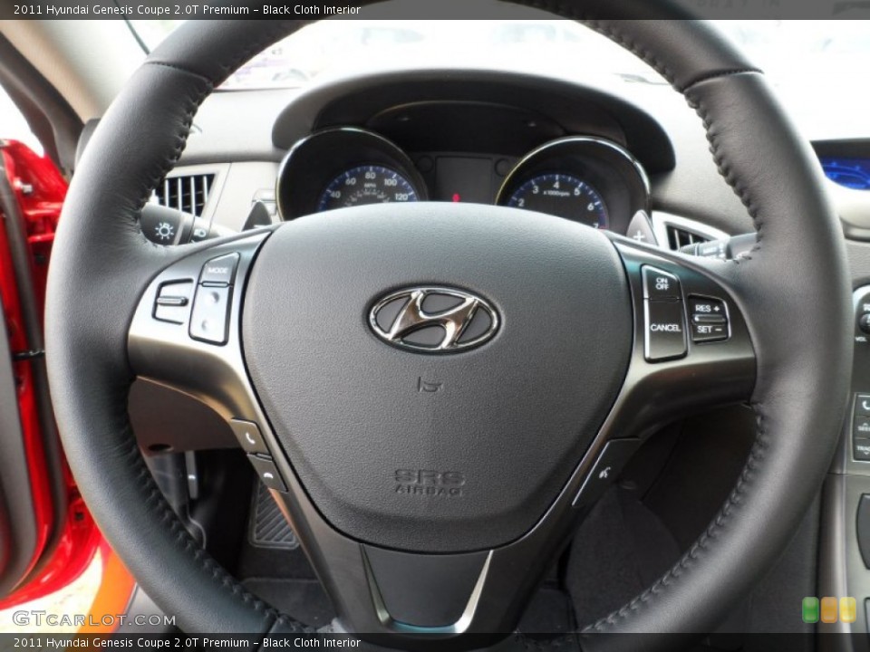 Black Cloth Interior Steering Wheel for the 2011 Hyundai Genesis Coupe 2.0T Premium #50584408