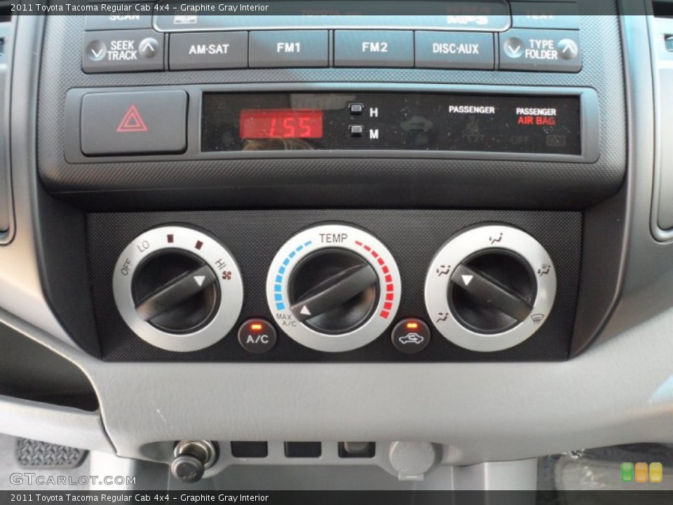Graphite Gray Interior Controls for the 2011 Toyota Tacoma Regular Cab 4x4 #50585452