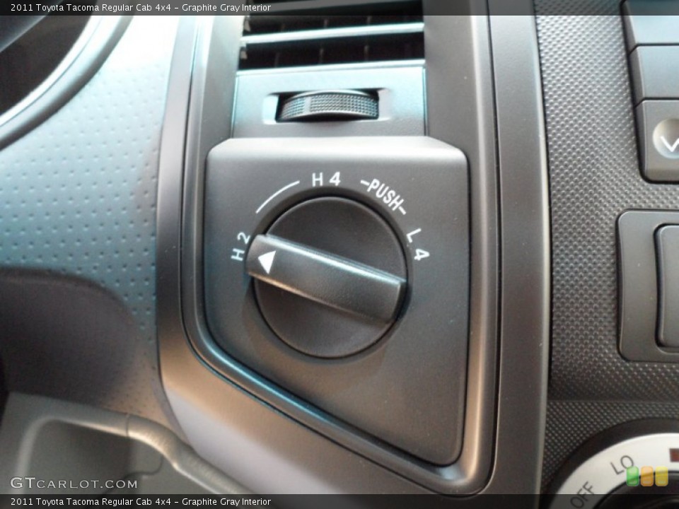 Graphite Gray Interior Controls for the 2011 Toyota Tacoma Regular Cab 4x4 #50585467