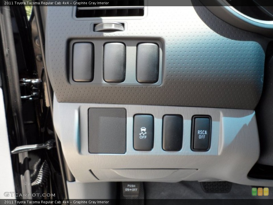 Graphite Gray Interior Controls for the 2011 Toyota Tacoma Regular Cab 4x4 #50585509