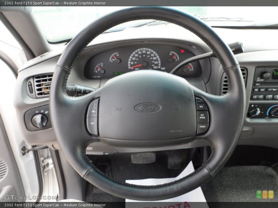 Medium Graphite Interior Steering Wheel for the 2002 Ford F150 Sport SuperCab #50586151