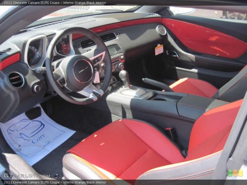 Inferno Orange/Black Interior Prime Interior for the 2011 Chevrolet Camaro SS/RS Coupe #50591483