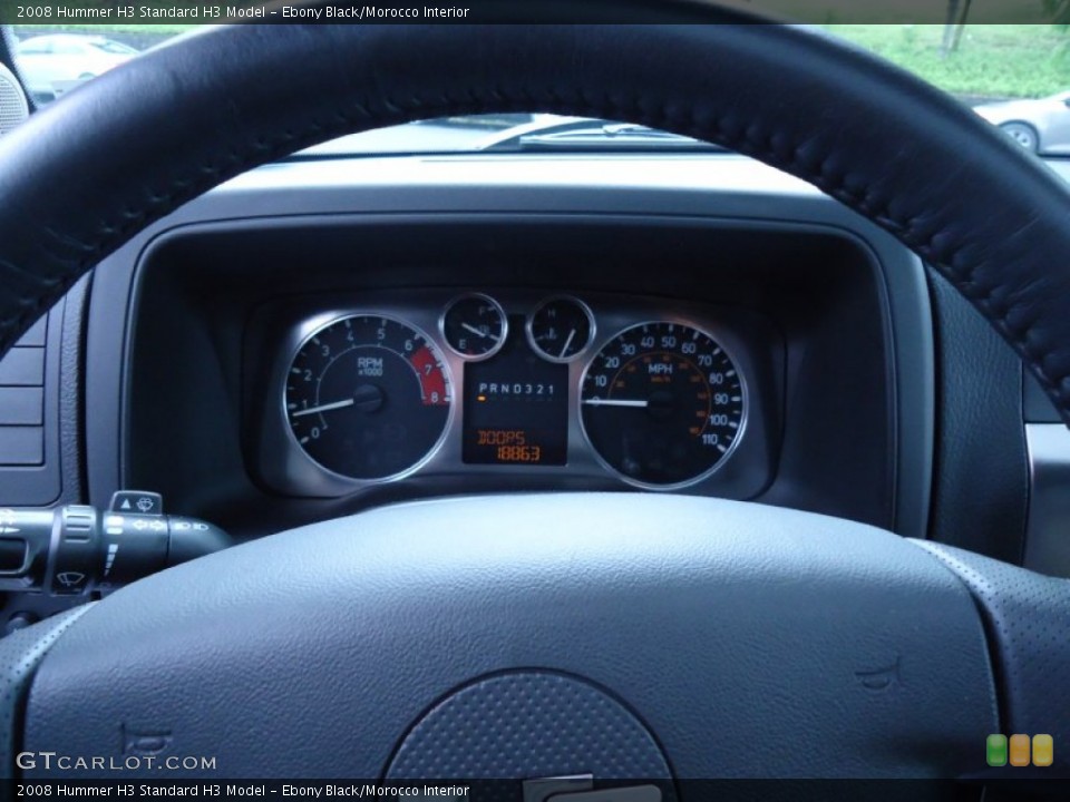 Ebony Black/Morocco Interior Gauges for the 2008 Hummer H3  #50592077