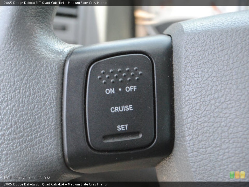 Medium Slate Gray Interior Controls for the 2005 Dodge Dakota SLT Quad Cab 4x4 #50593715