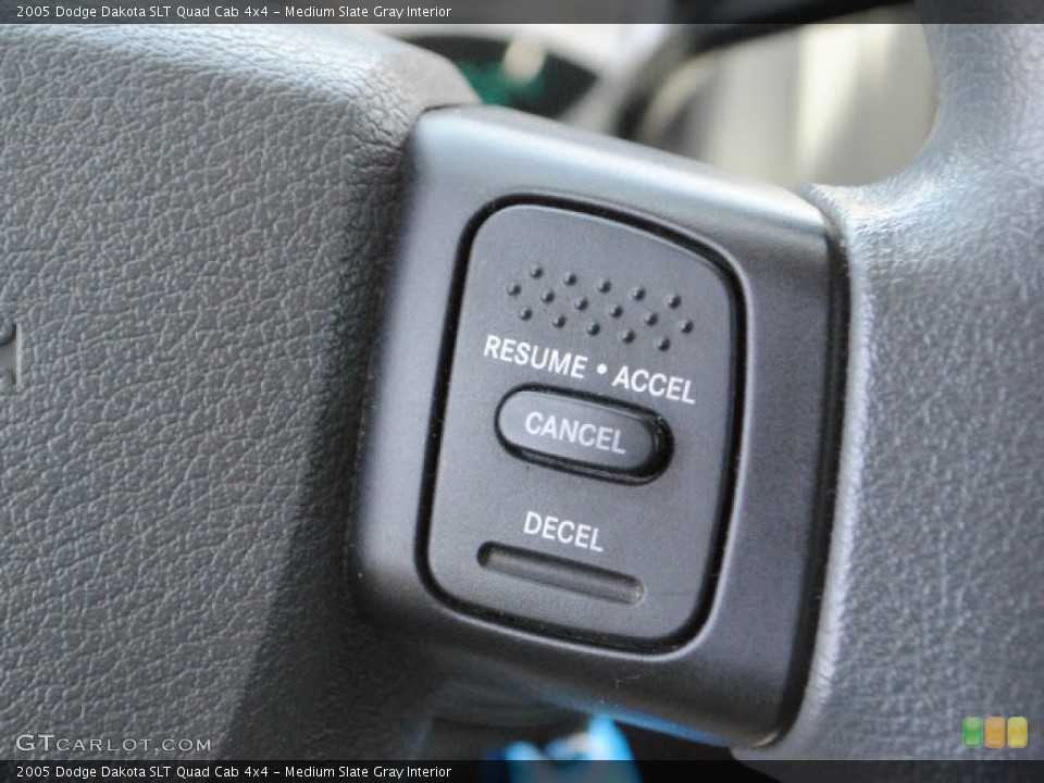 Medium Slate Gray Interior Controls for the 2005 Dodge Dakota SLT Quad Cab 4x4 #50593724