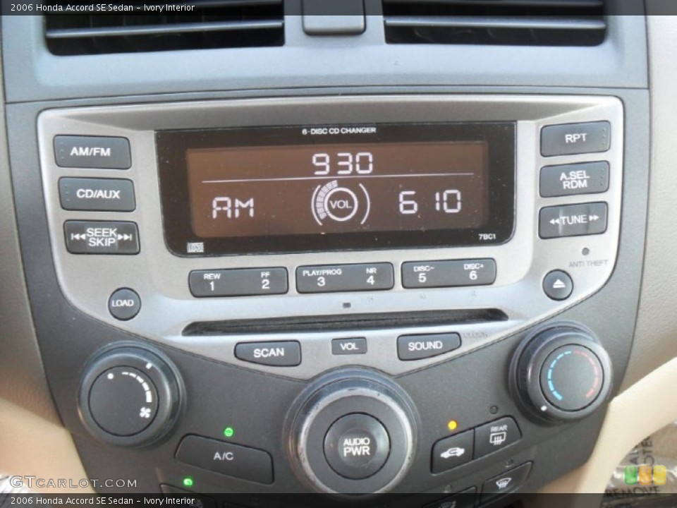 Ivory Interior Controls for the 2006 Honda Accord SE Sedan #50594111