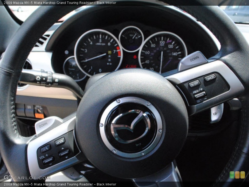 Black Interior Steering Wheel for the 2009 Mazda MX-5 Miata Hardtop Grand Touring Roadster #50594930