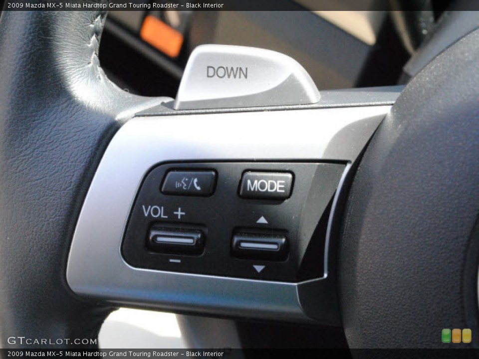 Black Interior Controls for the 2009 Mazda MX-5 Miata Hardtop Grand Touring Roadster #50594939