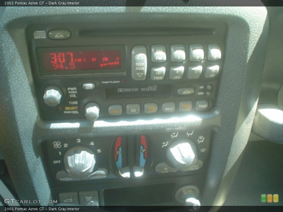 Dark Gray Interior Controls for the 2001 Pontiac Aztek GT #50595134