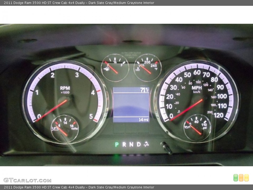 Dark Slate Gray/Medium Graystone Interior Gauges for the 2011 Dodge Ram 3500 HD ST Crew Cab 4x4 Dually #50599784