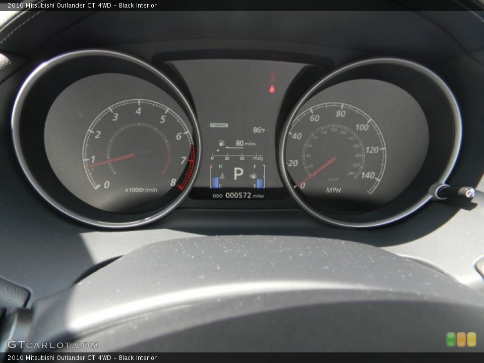 Black Interior Gauges for the 2010 Mitsubishi Outlander GT 4WD #50599907