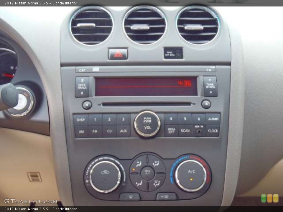 Blonde Interior Controls for the 2012 Nissan Altima 2.5 S #50602173