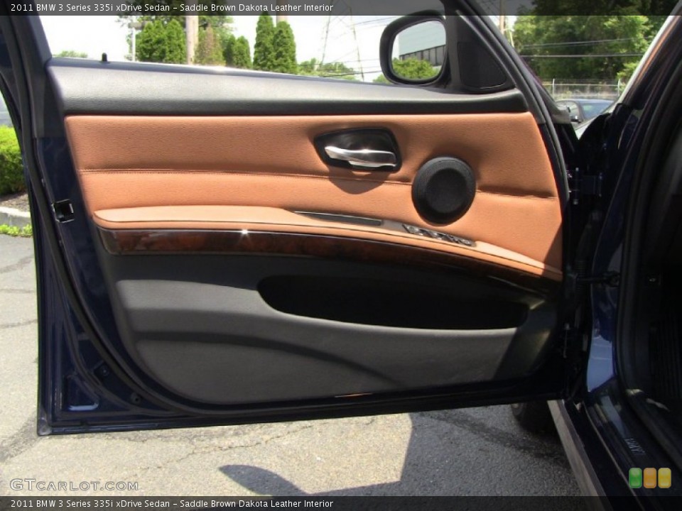 Saddle Brown Dakota Leather Interior Door Panel for the 2011 BMW 3 Series 335i xDrive Sedan #50602545