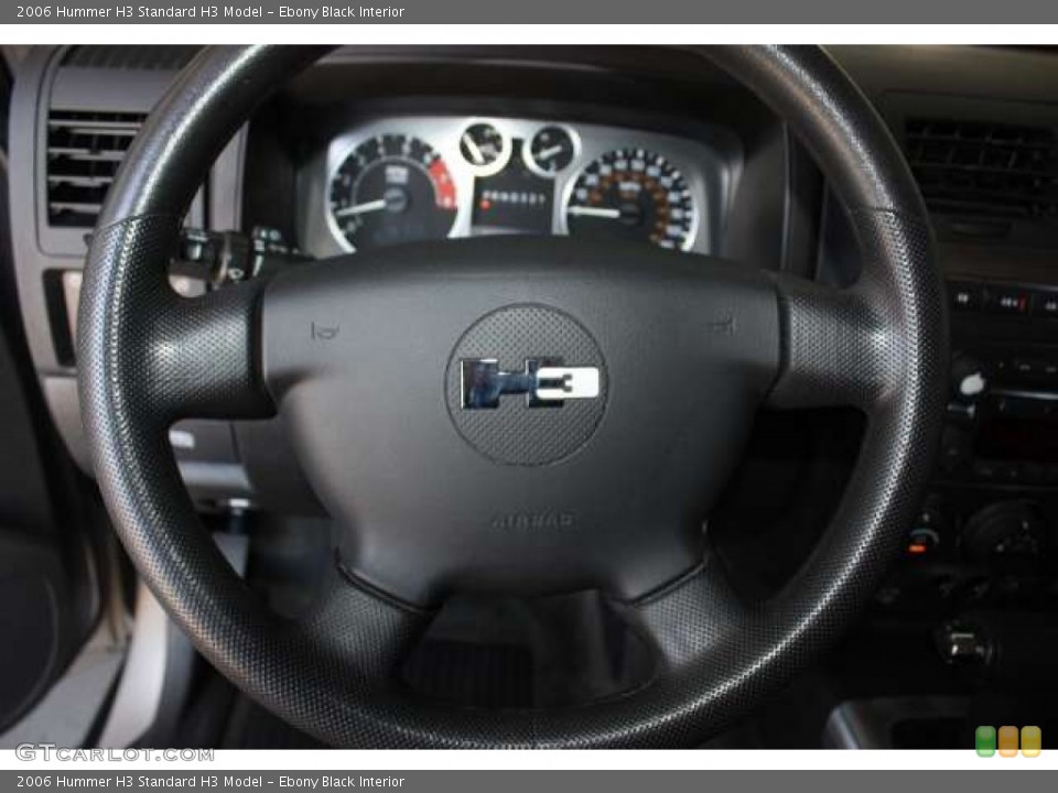 Ebony Black Interior Steering Wheel for the 2006 Hummer H3  #50604024
