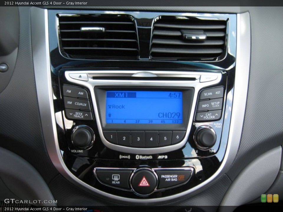 Gray Interior Controls for the 2012 Hyundai Accent GLS 4 Door #50606877