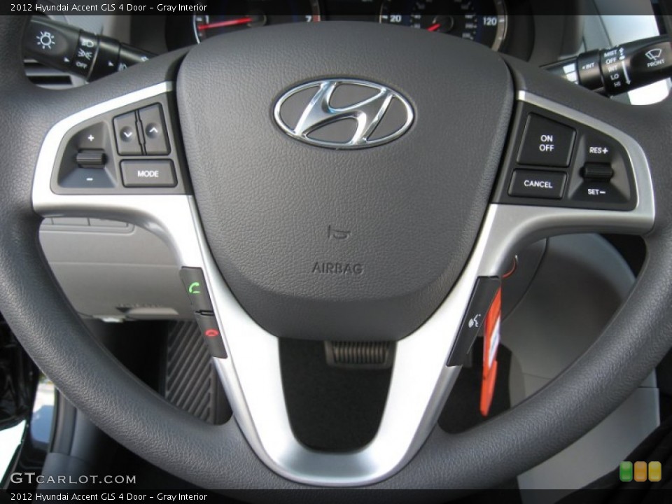 Gray Interior Controls for the 2012 Hyundai Accent GLS 4 Door #50606922