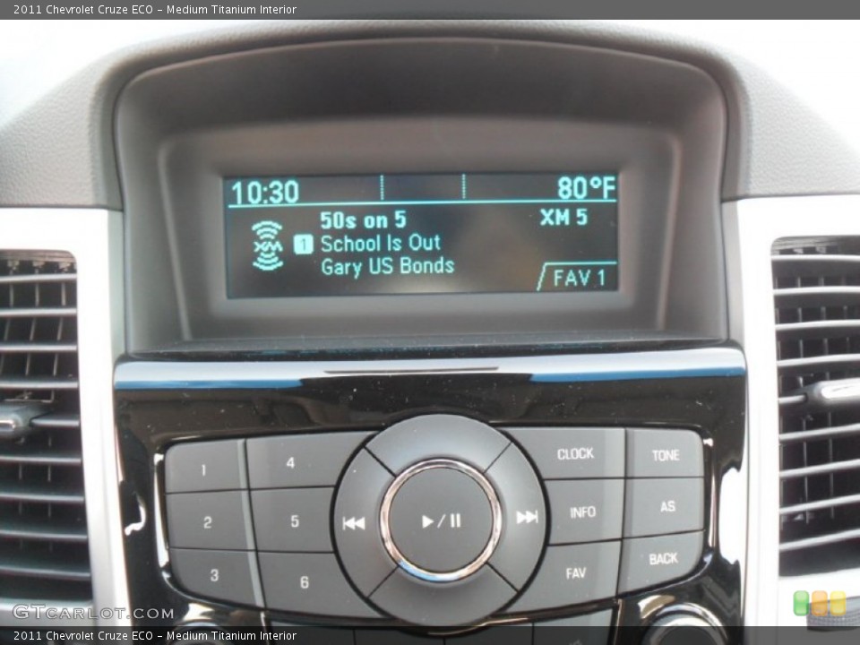 Medium Titanium Interior Controls for the 2011 Chevrolet Cruze ECO #50607696