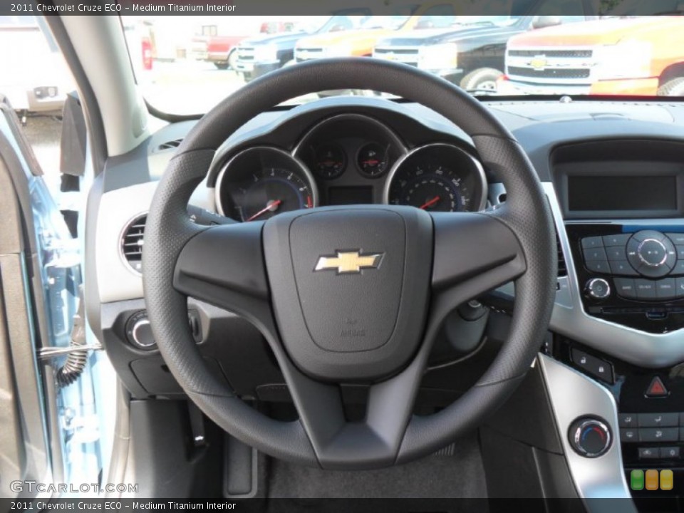 Medium Titanium Interior Steering Wheel for the 2011 Chevrolet Cruze ECO #50607741