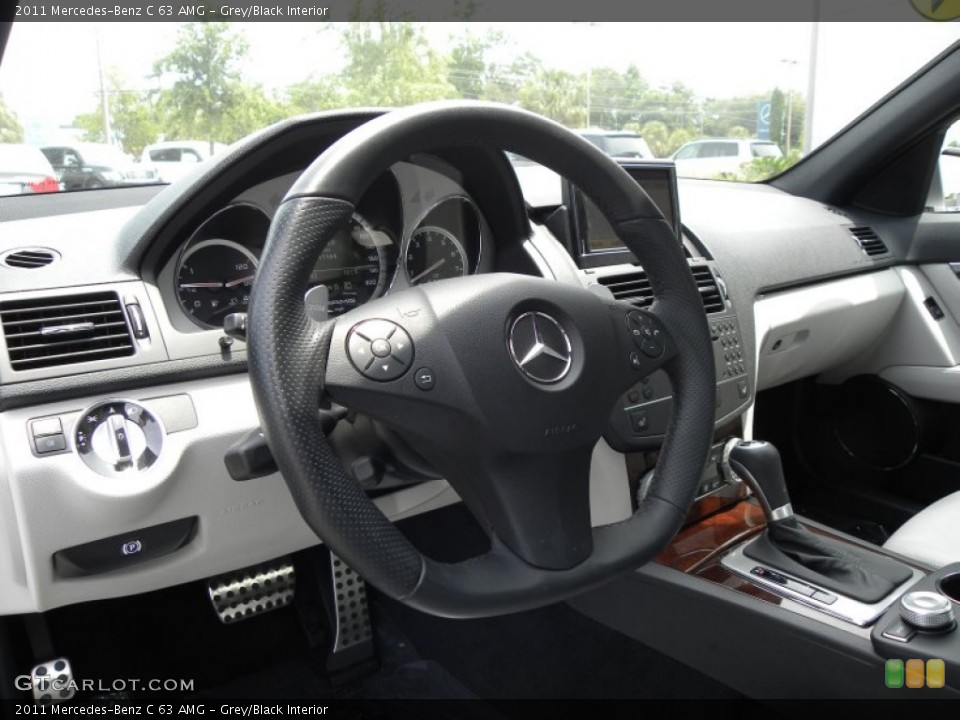 Grey/Black Interior Steering Wheel for the 2011 Mercedes-Benz C 63 AMG #50608374