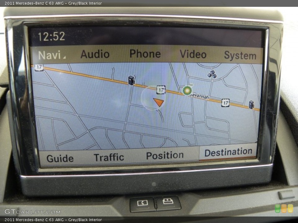 Grey/Black Interior Navigation for the 2011 Mercedes-Benz C 63 AMG #50608734