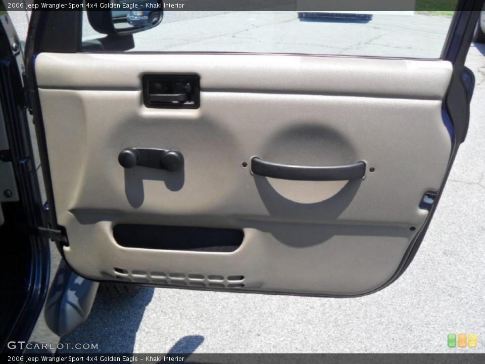 Khaki Interior Door Panel for the 2006 Jeep Wrangler Sport 4x4 Golden Eagle #50610753
