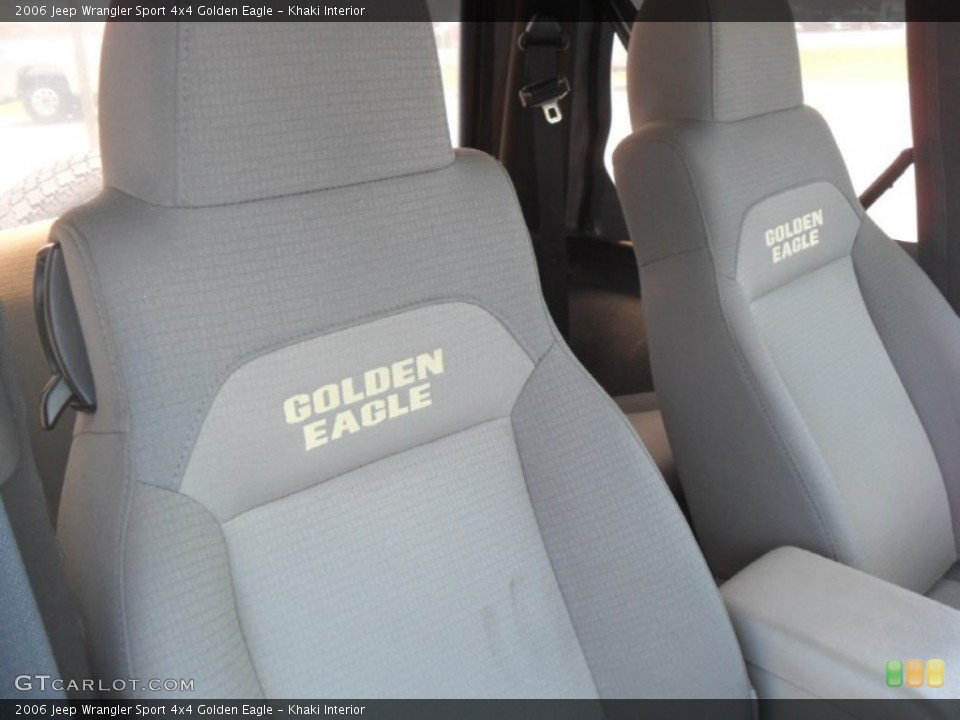 Khaki Interior Photo for the 2006 Jeep Wrangler Sport 4x4 Golden Eagle #50610768