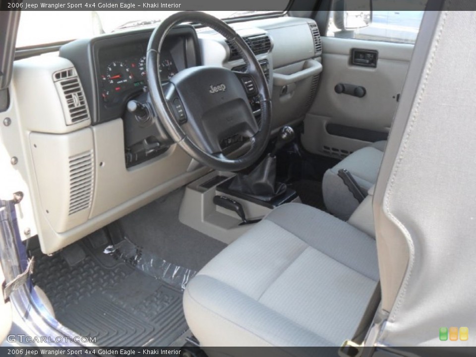 Khaki Interior Dashboard for the 2006 Jeep Wrangler Sport 4x4 Golden Eagle #50610840