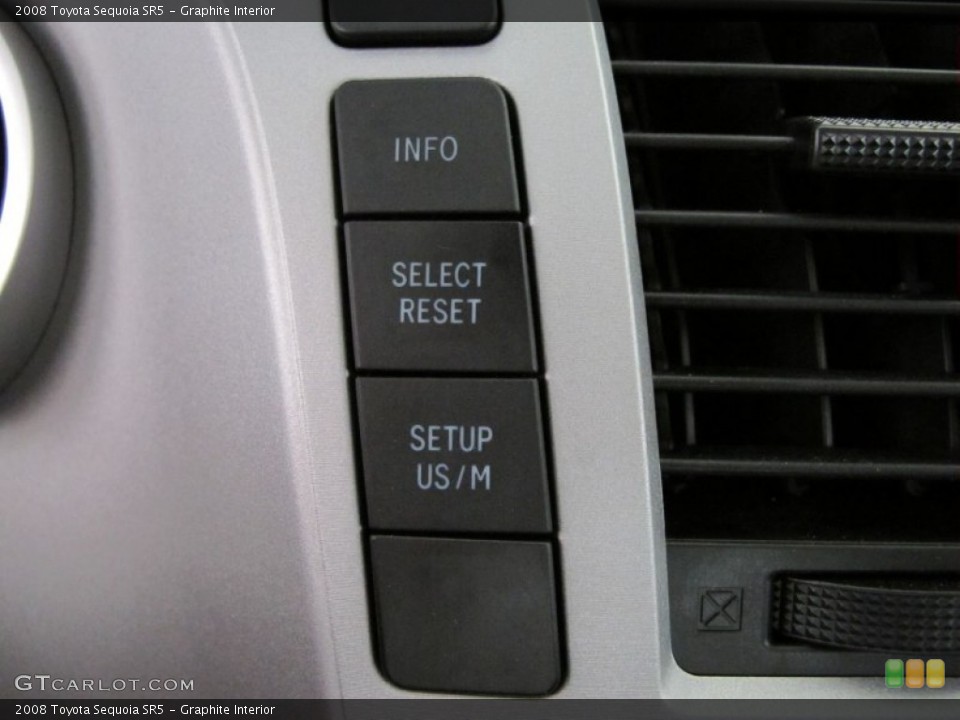 Graphite Interior Controls for the 2008 Toyota Sequoia SR5 #50612664