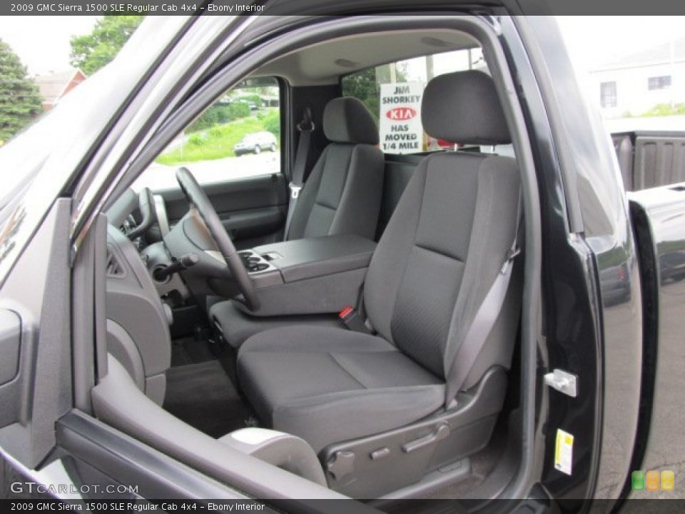 Ebony Interior Photo for the 2009 GMC Sierra 1500 SLE Regular Cab 4x4 #50614962