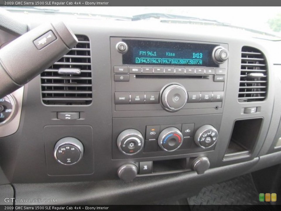 Ebony Interior Controls for the 2009 GMC Sierra 1500 SLE Regular Cab 4x4 #50615004