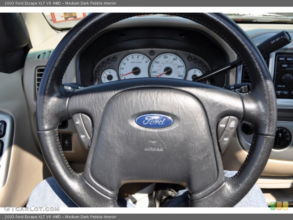 Medium Dark Pebble Interior Steering Wheel for the 2003 Ford Escape XLT V6 4WD #50615007
