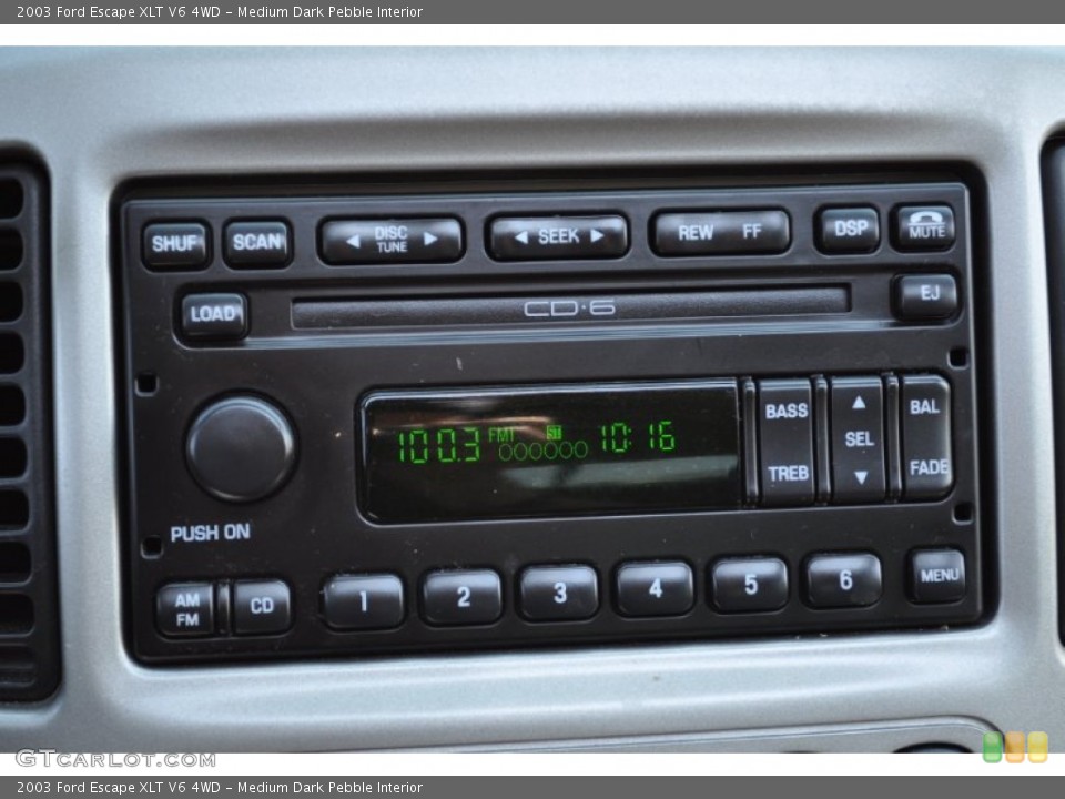 Medium Dark Pebble Interior Controls for the 2003 Ford Escape XLT V6 4WD #50615052