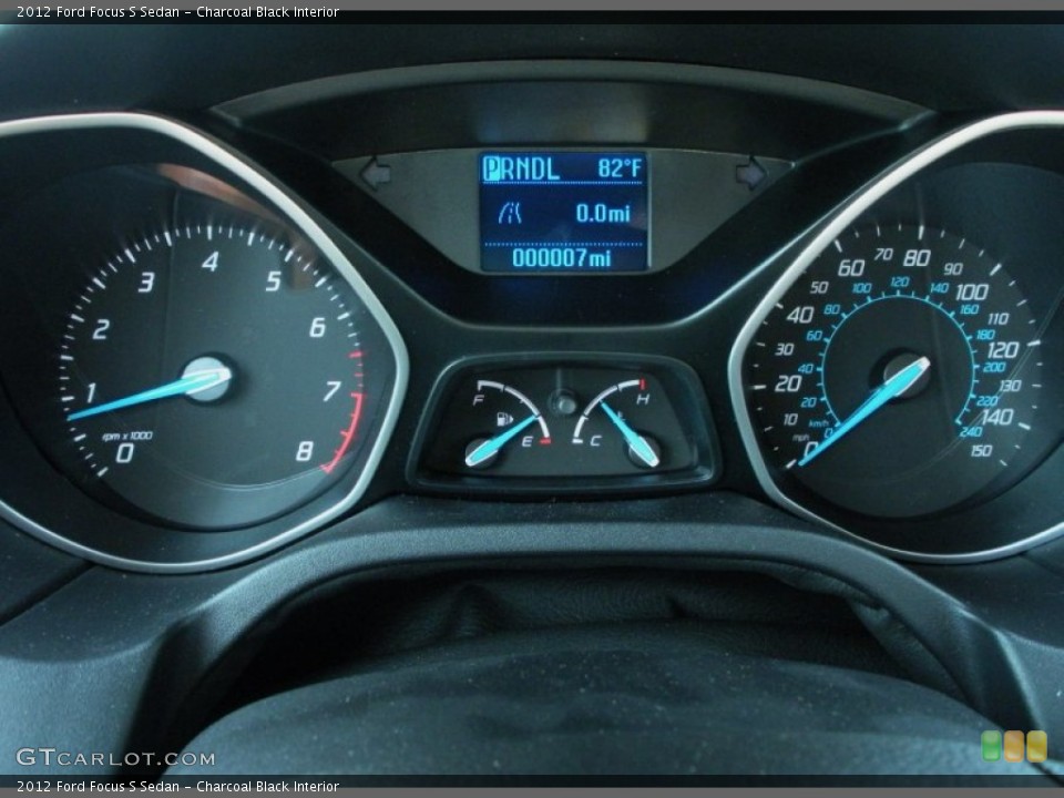 Charcoal Black Interior Gauges for the 2012 Ford Focus S Sedan #50615109
