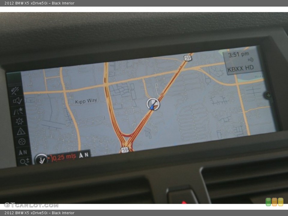 Black Interior Navigation for the 2012 BMW X5 xDrive50i #50616375
