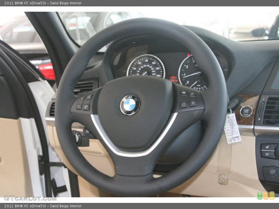 Sand Beige Interior Steering Wheel for the 2012 BMW X5 xDrive50i #50616631