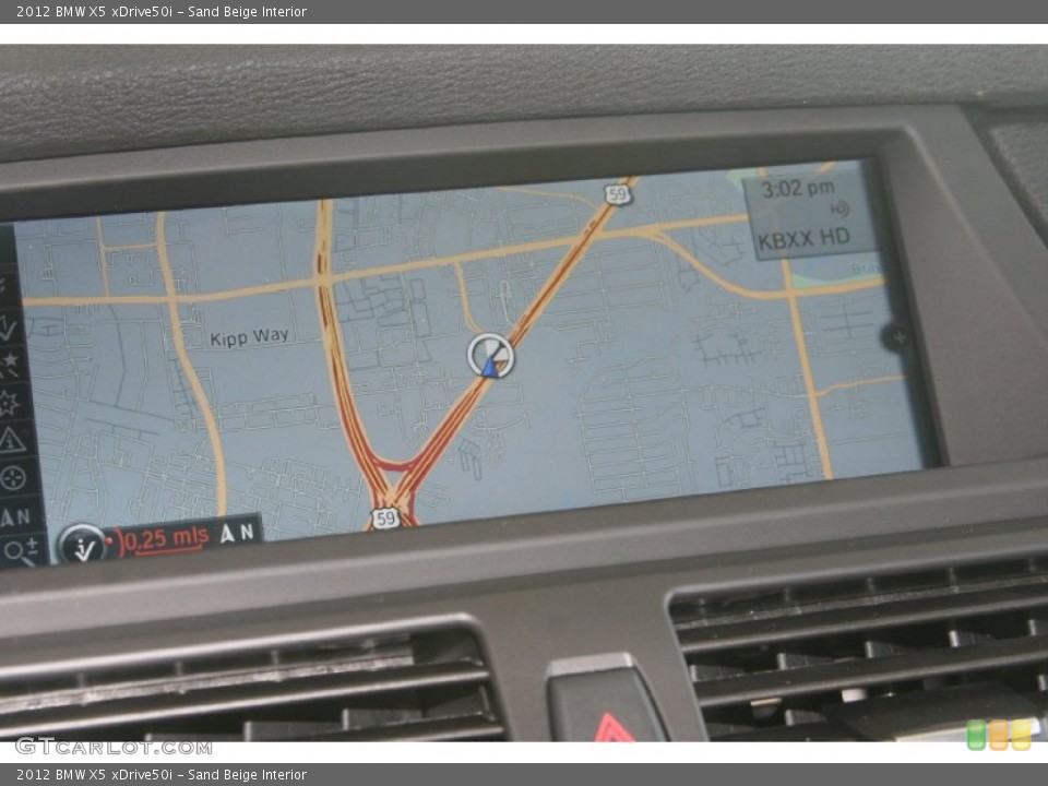 Sand Beige Interior Navigation for the 2012 BMW X5 xDrive50i #50616756