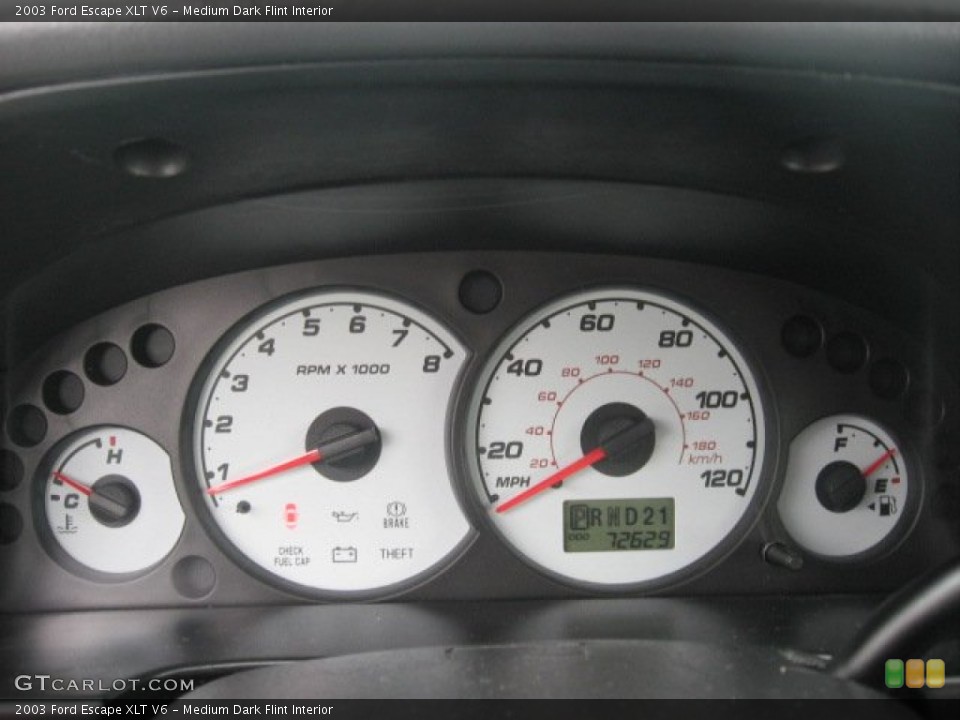 Medium Dark Flint Interior Gauges for the 2003 Ford Escape XLT V6 #50618520