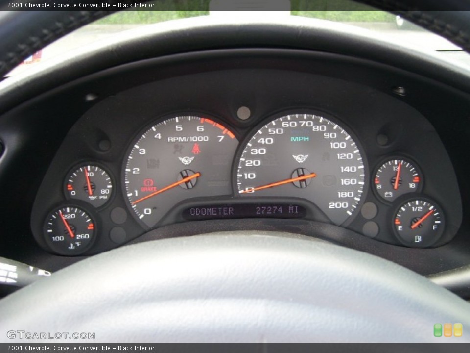 Black Interior Gauges for the 2001 Chevrolet Corvette Convertible #50619147