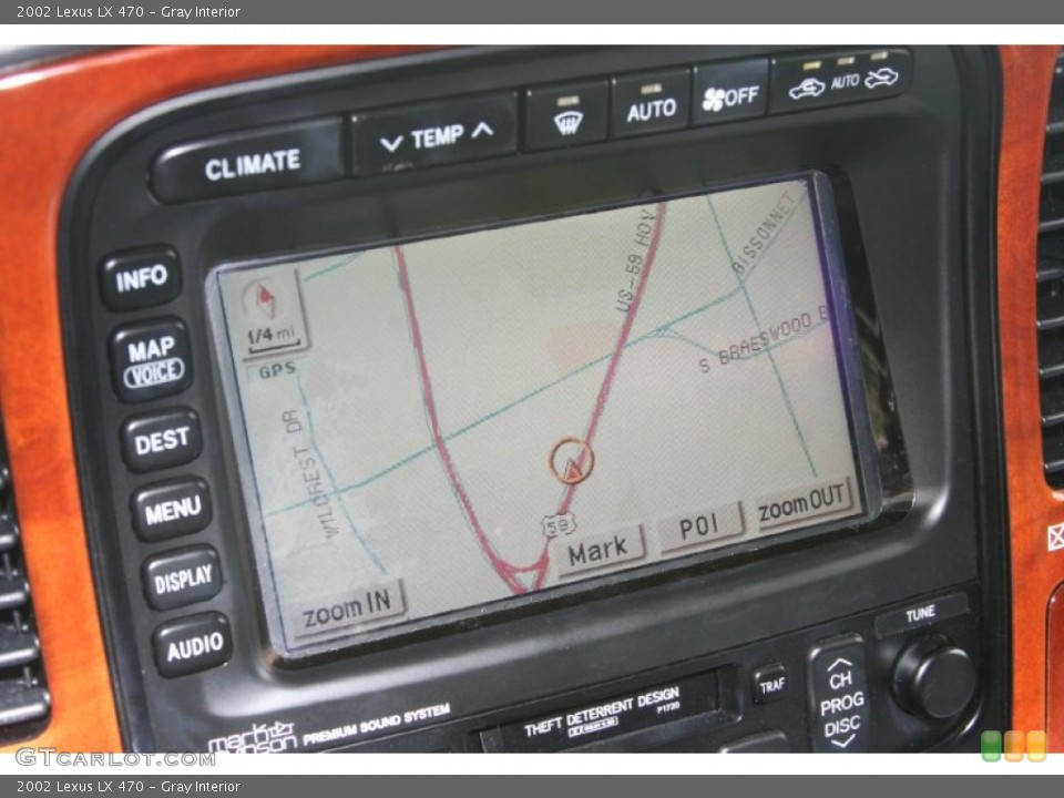 Gray Interior Navigation for the 2002 Lexus LX 470 #50620812