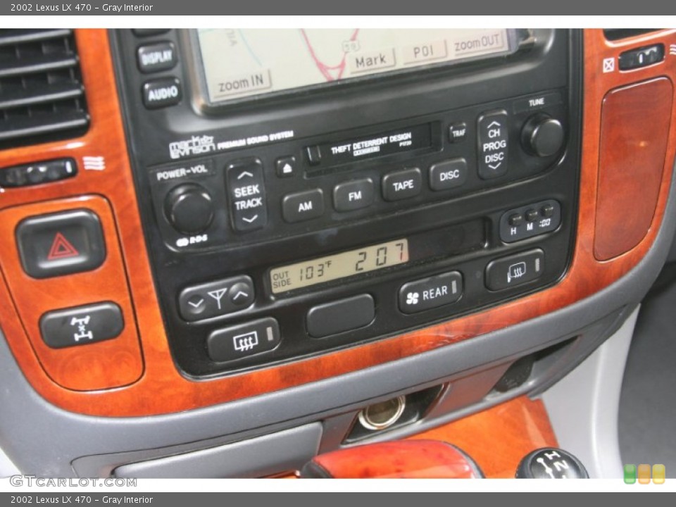 Gray Interior Controls for the 2002 Lexus LX 470 #50620827