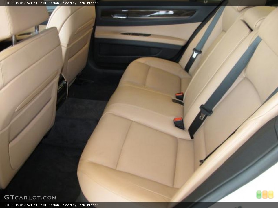 Saddle/Black Interior Photo for the 2012 BMW 7 Series 740Li Sedan #50622018
