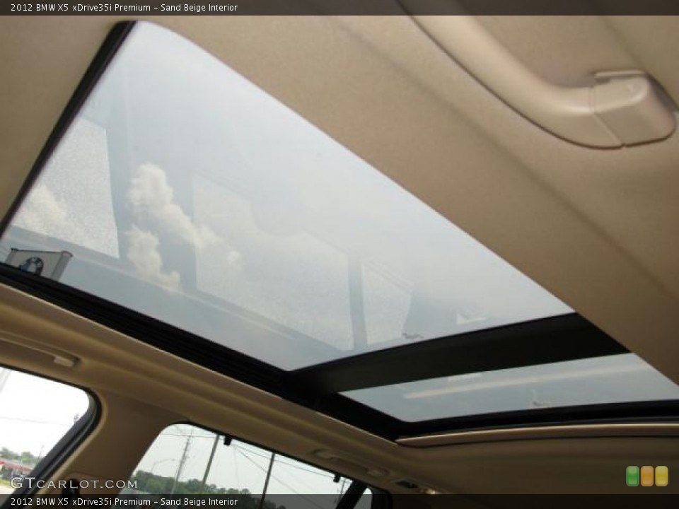 Sand Beige Interior Sunroof for the 2012 BMW X5 xDrive35i Premium #50622219
